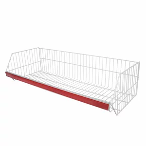 Cos alb pentru raft metal 100x40 cm