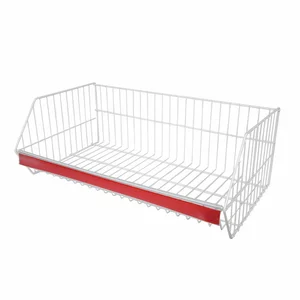 Cos alb pentru raft metal 70x40 cm