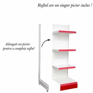 Raft metal RM-02 inălțime 165, lățime 50 cm, bază 40