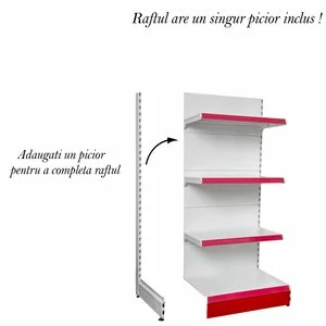 Raft metal RM-02 inălțime 165, lățime 70 cm, bază 40