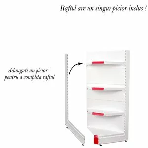 Raft metal RM-02 colt interior înălțime-165 cm baza-40