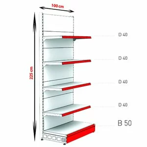 Raft metal RM-02 inălțime 225, lățime 100 cm picture - 4