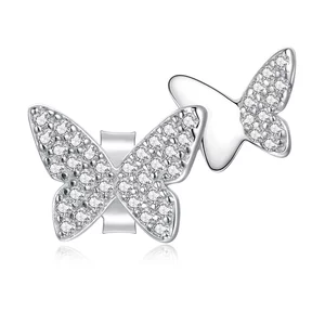 Cребърна обеца Double Studded Butterflies