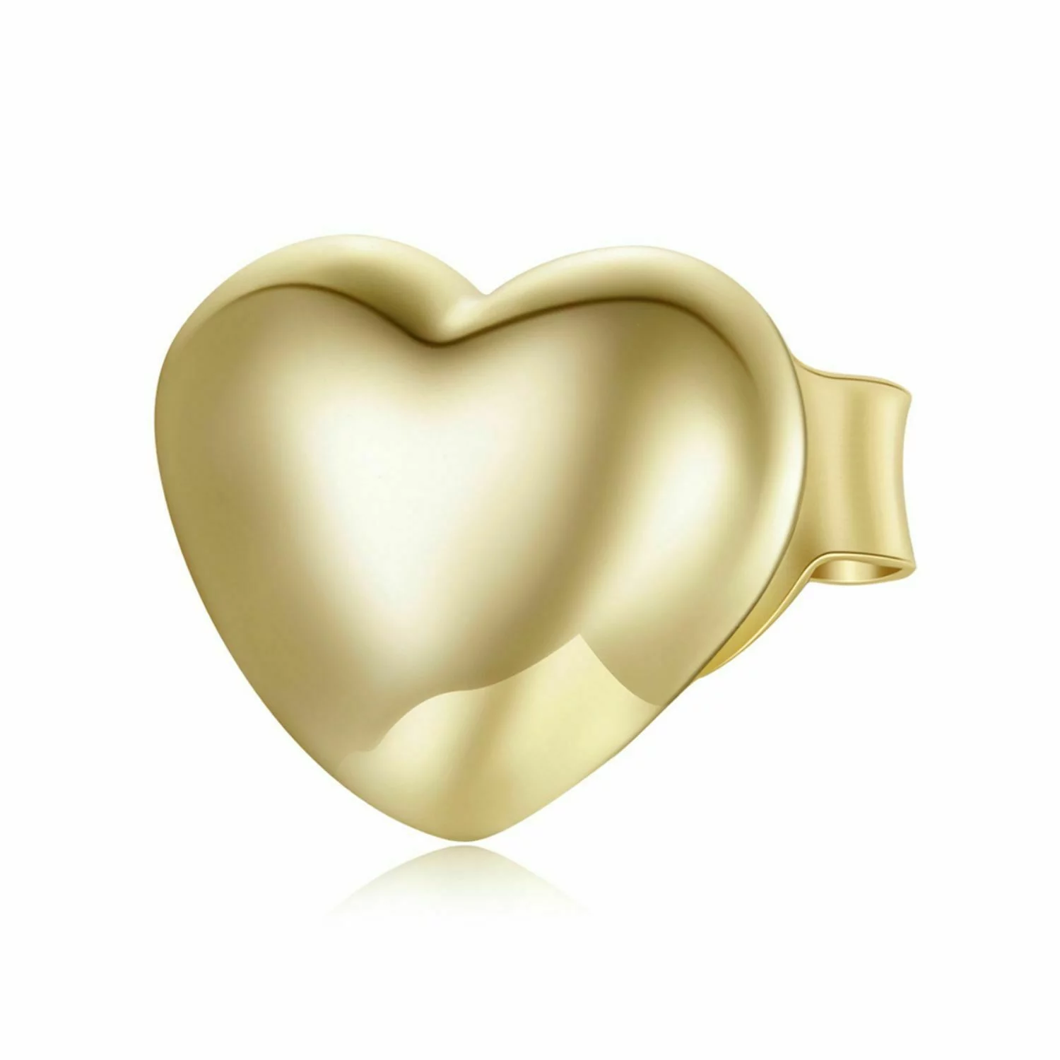Cребърна обеца Golden Heart Stud