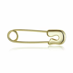 Cребърна обеца Golden Safety Pin