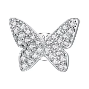 Cребърна обеца Studded Butterfly