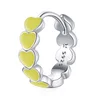 Cребърна обеца Yellow Email Hearts picture - 1