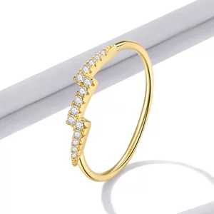 Златна светкавица сребърен пръстен