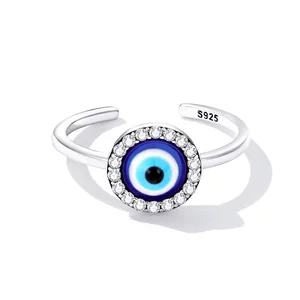 Регулируем сребърен пръстен Big Eye Circle