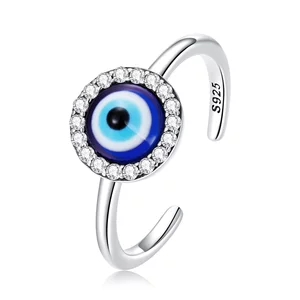 Регулируем сребърен пръстен Big Eye Circle
