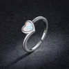 Регулируем сребърен пръстен Open Color Heart picture - 5