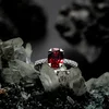 Сребърен гранат сребърен пръстен picture - 2