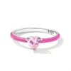 Сребърен пръстен Pink Crystal Heart picture - 3