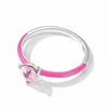 Сребърен пръстен Pink Crystal Heart picture - 4