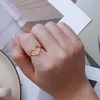 Сребърен пръстен Голямо златно просто сърце picture - 6