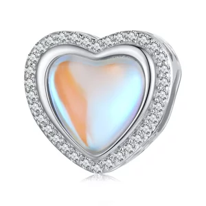 Сребърен талисман Lucky Color Crystal Heart