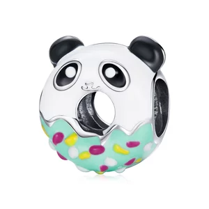 Сребърен талисман Panda Donut