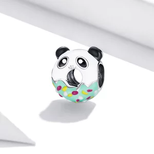 Сребърен талисман Panda Donut