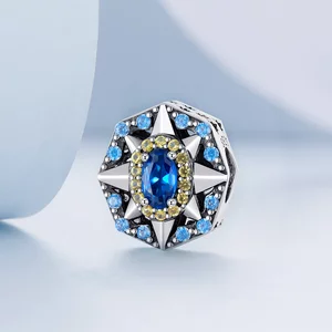 Сребърен талисман Royal Blue Star