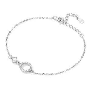 Сребърна гривна Bright Circle