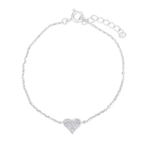 Сребърна гривна Mystic Heart Crystal