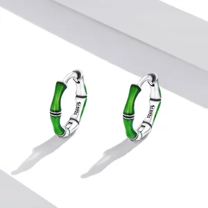 Сребърни обеци Bamboo Shape