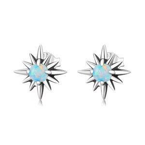 Сребърни обеци Color Crystal Stars