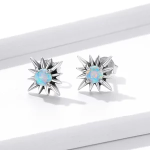 Сребърни обеци Color Crystal Stars