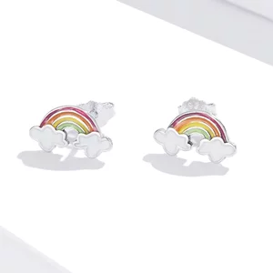 Сребърни обеци Rainbow Clouds