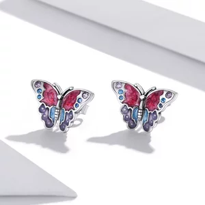 Сребърни обеци Vintage Butterfly