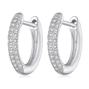 Сребърни половинчати обеци Glamour Hoops