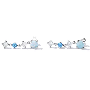 Blue Long Dream ezüst fülbevaló