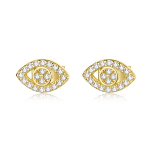 Crystal Golden Eye ezüst fülbevaló