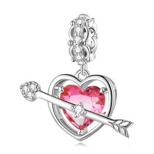 Cupido Red Heart ezüst talizmán