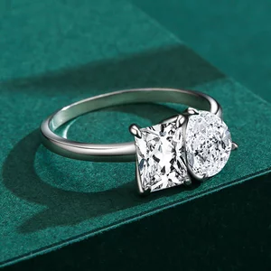 Double Crystals ezüst gyűrű