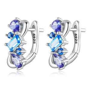 Duo Blue Stone ezüst fülbevaló