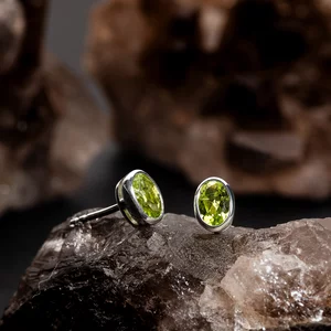 Ezüst Desiree Peridot ezüst fülbevaló