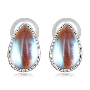 Ezüst Mirror Tear fülbevaló