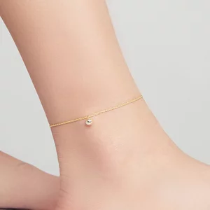 Golden Ball ezüst boka karkötő