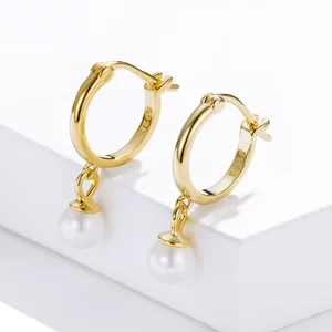 Golden Drop Pearl ezüst fülbevaló