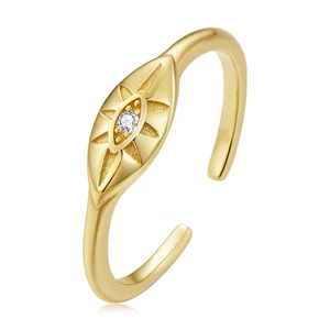 Golden Leaf ezüst állítható gyűrű