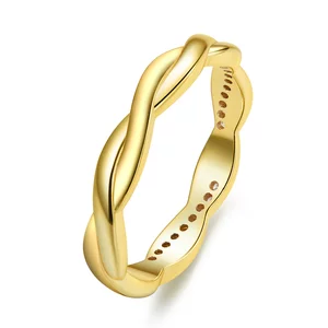 Golden Twisted Rope ezüst gyűrű