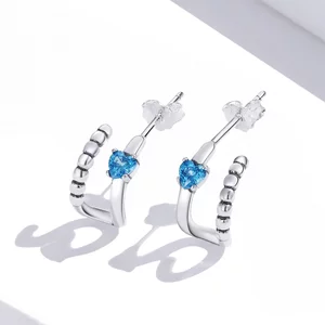 Kétrétegű ezüst fülbevaló