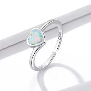 Nyitott Color Heart ezüst állítható gyűrű