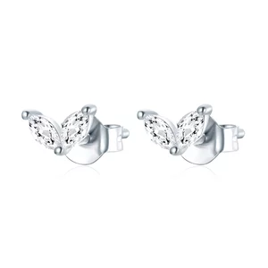 Oval Crystals ezüst fülbevaló