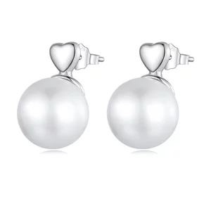 Pearl Heart ezüst fülbevaló