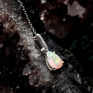 Silver Drop opál ezüst medál
