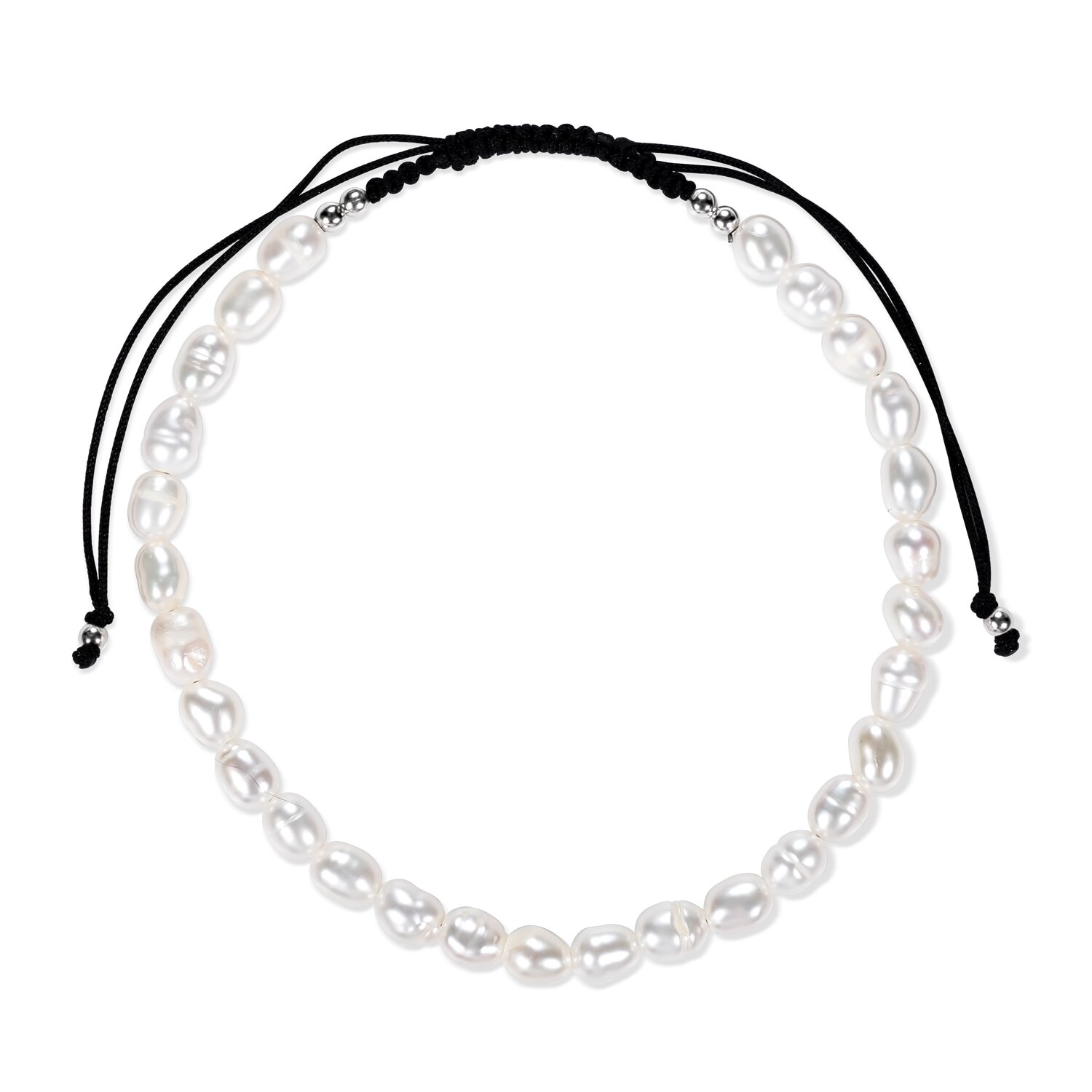 Bratara cu snur si Perle Naturale de Cultura