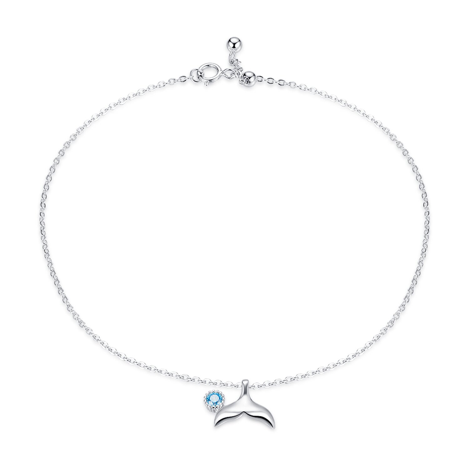 Bratara de glezna din argint mermaid's tale