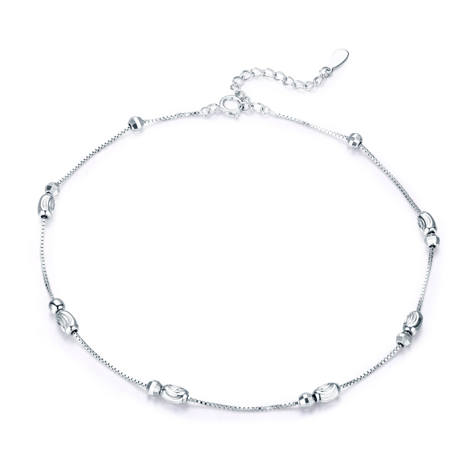 Bratara de glezna din argint silver beads